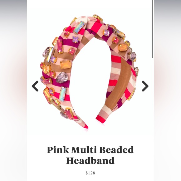 Autumn Adeigbo Pink Multi Beaded Headband with Crystals - Picture 8 of 9
